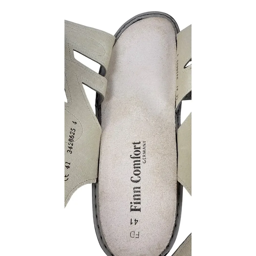 Finn Comfort Gomera Sandals Womens 10 Taupe Leather Adjustable Cushioned Support